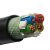 起帆电缆 YJV-0.6/1KV-3*10+1*6 电力电缆  1米 黑色 