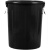 垃圾桶圆形黑色其他垃圾分类干垃圾户外厨房物业酒店商用餐饮带盖 100K【有盖】黑色