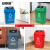 安赛瑞 摇盖垃圾分类垃圾桶 新国标加厚垃圾分类垃圾桶 40L 环卫户外果皮垃圾桶 蓝色 (可回垃圾)27266