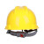 国标安全帽工地加厚建筑工程施工安全头帽透气领导头盔男定做印字 黄色 国标加厚款