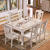 欧格蓓欧式大理石餐桌椅组合长方形1桌6椅家用现代简约小户型饭桌实木桌 1.3米大理石餐桌