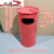 【精选好货】复古工业风垃圾筒铁超创意个性高颜值箱商用定制 【红】80cm高