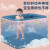 北欧时光（BEIOUSHIGUANG）婴儿游泳池宝宝家用室内游泳桶新生儿小孩儿童全自动充气加厚游泳 深蓝色 1.8米四层（自充气）