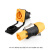 CNLINKO卡侬电源插头3芯显示屏音响防水航空电源连接器插头 竹江 YF24型橙黄色插头(不带线)