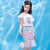 JKASHDK 美人鱼衣服童装女童套装夏季新款半身裙网纱两件套裙夏款洋气 套装白 130码适合120-129m