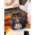 酷奇袋鼠潮牌感包包双肩包女2024新款时尚休闲牛津布女士背包旅行书包 黑色(可放14寸电脑) ++挂件