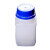 垒固  塑料蓝盖方瓶防盗盖塑料瓶试剂瓶样品瓶 60ml（10个/袋） 