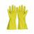 劳保佳 乳胶手套 加强加厚清洁洗碗防水橡胶手套 乳白色 S码 1双装