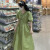 慕伊卡（MUYIKA）2023学院风夏季甜美绿色娃娃领收腰显瘦连衣裙女学生韩版 蓝色连衣裙 S