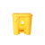 庄太太【35L黄色口罩专用】医疗垃圾桶黄色诊所用脚踏式医疗废弃物垃圾桶摇盖大小号