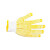冰禹 BY-720 劳保手套加厚耐磨 （12双）涂胶手套防滑点塑手套 工地工作防护手套滴塑棉线手套 黄色 12双