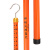 伸缩测量尺杆绝缘伸缩测高杆环氧树脂高压电力玻璃钢测量尺标高尺 12米橘色经典型