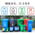大号平口垃圾分类垃圾袋一次性可降解加大社区物业四色厨余塑料袋 红色有害垃圾80*90(50只)