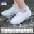 防水鞋套男款备美防滑防雨鞋加厚耐磨硅胶雨靴儿童下雨天外穿脚套 白色-低筒 XL40-42