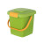 厨余厨房桌上桌面分类垃圾桶挂式带盖大小号大容量创意垃圾筒 绿色密封盖8升带提手 厨余垃圾