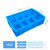 塑料周转箱带盖长方形分格零件盒五金工具收纳箱多格箱螺丝整理盒 蓝色二分格箱59x38x14cm