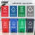 安赛瑞 分类脚踏垃圾桶 新国标加厚分类垃圾箱 20L 户外大号工业商用环卫塑料垃圾箱 绿色700051