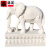 泰禧阁石雕大象天然汉白玉一对新中式吉祥如意石象酒店庭院门口装饰摆件 青石象高30cm