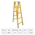 京顿梯子绝缘梯2米折叠人字梯电工梯子电力工程梯玻璃钢登高爬楼梯子