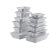 厚创 一次性铝箔餐盒 长方形锡纸盒烤鱼烘焙烧烤打包盒 900ml 无盖 30个