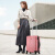 爱华仕（OIWAS）行李箱男女拉杆箱 时尚潮流旅行箱6182  密码锁飞机轮 24英寸粉红色
