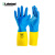 雷克兰/Lakeland 进口(0.68mm)耐酸碱防化手套 蓝色 9码 