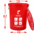 定制适用上海垃圾分类垃圾桶大号干垃圾湿垃圾户外圆形咖啡色棕色厨房物业 红色100升有盖有害垃圾