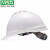 免费印字 msa梅思安V-Gard500豪华型安全帽工地男领导建筑工程国标加厚头盔定制 白色 透气型PE一指键