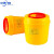 中环力安黄色塑料垃圾桶圆形一次性 医疗利器盒 锐器桶A 【圆形0.5L】