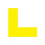 鸣固 5S管理地贴 L型定位贴工厂车间地面4角标示贴 L型黄色 5CM*15CM*15CM（10只）