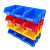 箱大王 Xlj-08 加厚组立式物料盒 斜口盒零件盒 五金元件盒 蓝色325*205*140
