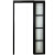 可狄窄边黑色pd门平开推拉门一体卫生间折叠门推拉门定制无轨厨房 铝板搭配玻璃