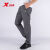 特步（XTEP） 特步运动裤男裤子新款宽松直筒轻便透气运动长裤跑步裤梭织 黑(聚酯纤维) 165(S)