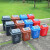 益美得 上海分类垃圾桶大号摇盖干湿垃圾分离垃圾箱果皮桶 20L黑色（干垃圾）