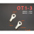OT6-10冷压端子线耳鼻接线端子O型圆形铜鼻子连接器端子鼻 OT6-4(1000/包)