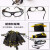 牛皮面罩电焊工强光眼镜透明黑色玻璃护目镜耐磨 10副白色+1面罩+1绳