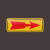 紧急停止开关电源启动电气标牌铭牌控制柜箱按钮标示指示机器标识方向箭头坐标轴黄 黄底红箭 FN18 5.5x5.5cm