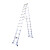 登月 竹节人字折叠梯便携式工程梯 多功能升降梯爬楼梯扶梯 铝合金梯DYZR DYZR-38 3.8米