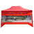 普舍（PUTSCHE）户外遮阳篷防雨防晒雨棚临时检查帐篷 红色3*4M三面透明	
