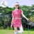 DE高尔夫球服装女套装夏季韩国新品修身显瘦迷彩速干高端短袖短裙裤 短袖 S