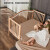 哈卡达（HAGADAY）婴儿床无缝拼接床实木婴儿儿童大床新生儿宝宝床 单床+10cm4D空气床垫+天鹅白床围 200*80cm
