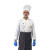 男女厨师服 长袖酒店食堂厨房 蛋糕店 烘焙师西点 工作服装上衣 白色 S-160