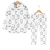 北极月（BEIJIYUE）秋冬季儿童法兰绒睡衣男孩宝宝珊瑚绒套装男童女童加厚家居服 【套装】法兰绒小白兔 120cm