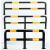 防撞护栏钢M型加油站U型桩道路停车位栏杆消防栓转角挡车器 M型114*1300*600*2.0黑黄