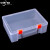 长方形手提透明塑料盒五金零件盒工具箱益智玩具整理箱乐高收纳盒A 湖蓝色小号矮款25.2*19*8CM 【空盒款】