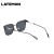 浪特梦（Latemon）新款小框型蝶形太阳镜网红凹型装饰镜J32060 A-哑黑框单灰片