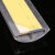 自粘型铝合金地线槽半圆明装弧形地板明线走线槽2米金属防踩防压 PVC仿瓷3号黑白根长度1.5米 放2