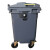 简厚 大号环卫垃圾桶垃圾车带盖挂车小区医疗市政垃圾分类大垃圾桶 灰色加厚款660L