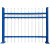 鲁工  加厚锌钢围墙护栏隔离栏庭院工厂围栏学校栏杆喷塑栏铁艺栅栏定制 【加厚】3横杠 2.0米 (每米价格)