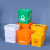 加厚塑料桶正方形5/10/25L公斤升带盖可坐凳钓鱼桶酱料包装桶 正方形桶-25L-白色